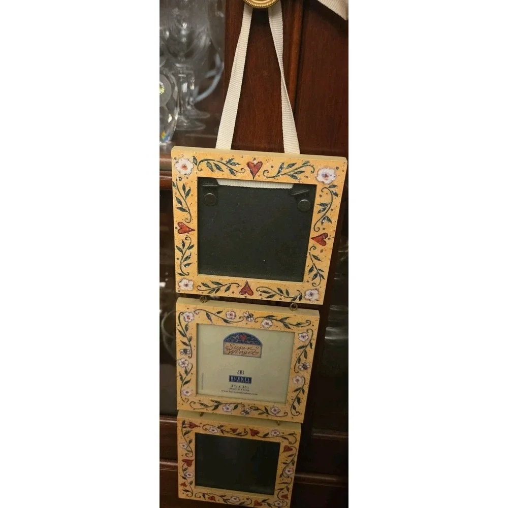 Burnes of Boston Frame Susan Winget Hanging Triple Photo 3.5 x 3.5 inch Whimsy